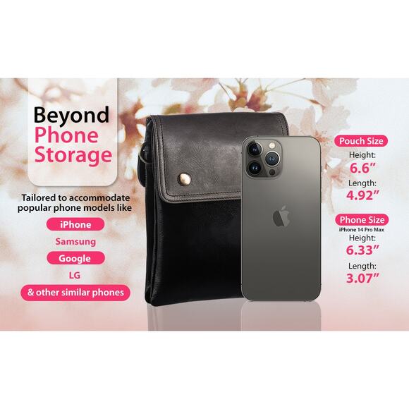 Genuine Leather Crossbody Bag with shoulder and wrist strap - Picture 5 of 5